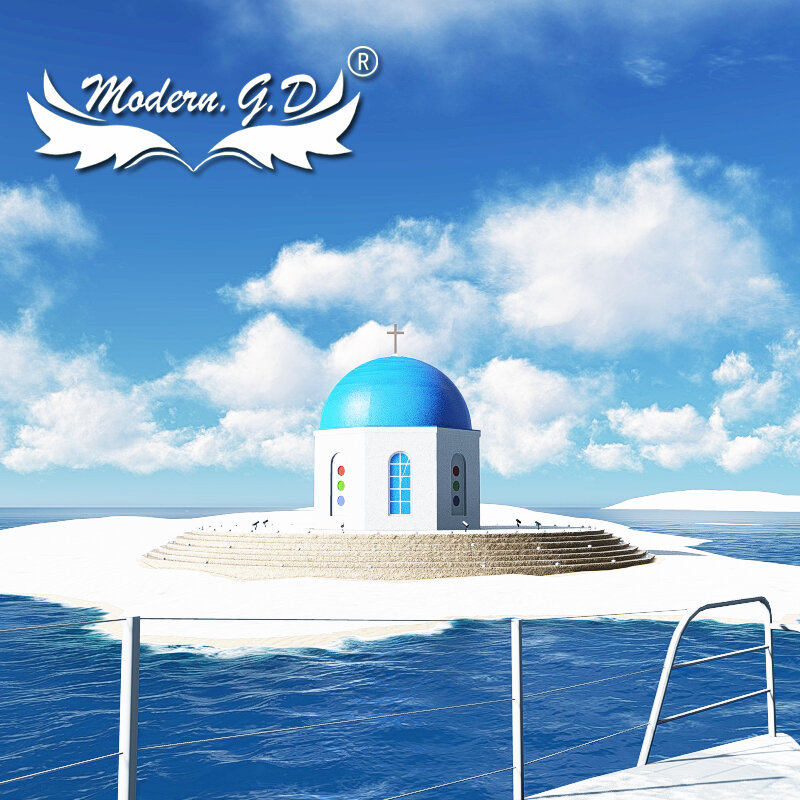 Casa de cúpula personalizable, casa temática popular de Santorini, creativa