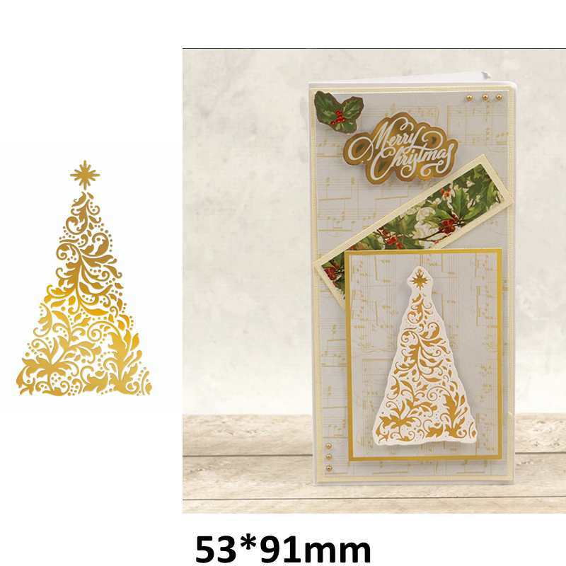 Hot Foil Plates Merry Christmas Deer Snowflake DIY Scrapbooking Photo Album Card Making New  2019