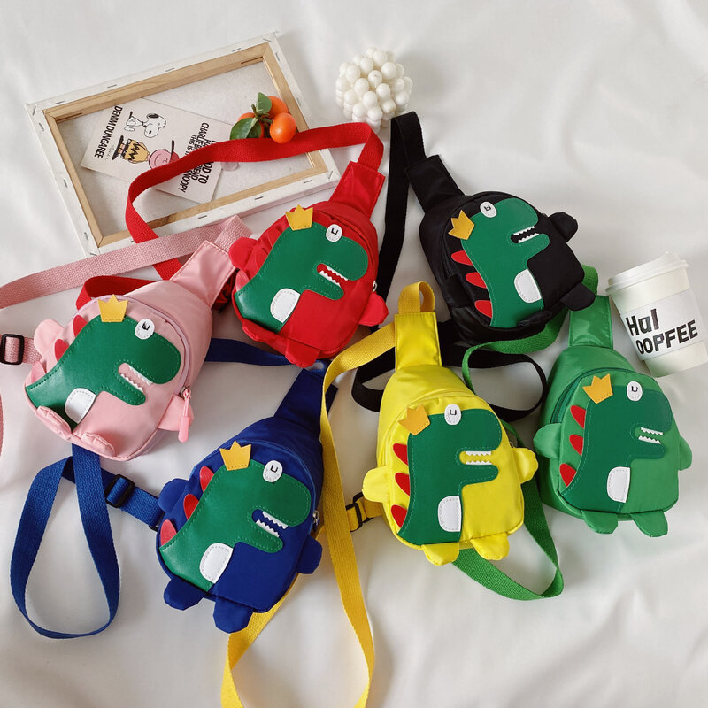 Sacs pour enfants 2020 nouveau sac à bandoulière poitrine dessin animé maternelle mignon dinosaure pour filles garçons bébé petit sac