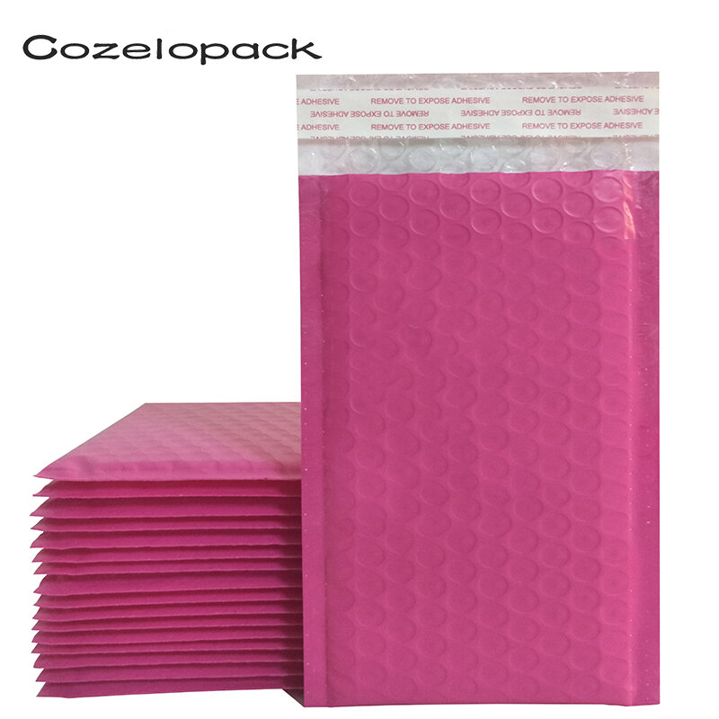 핫 핑크 폴리 버블 메일러 패딩 봉투 10 개, 셀프 인감 메일 링 백 버블 봉투 우편물 가방 배송 봉투