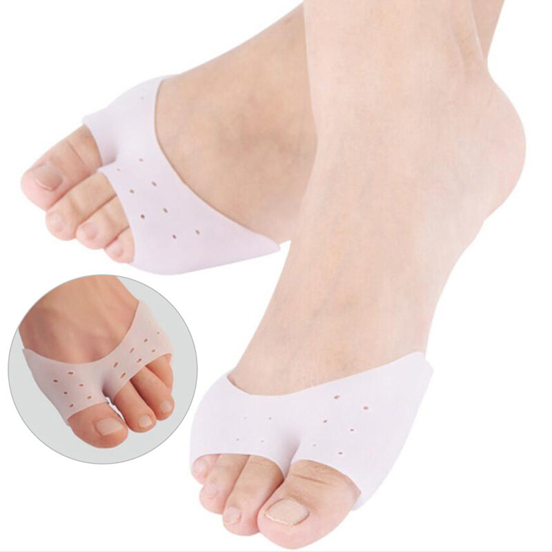 1Pair Professional Silicone Gel Toes Separator for Hallux Valgus Orthotic Insoles Toe Correction Cushion Forefoot Pad Inserts