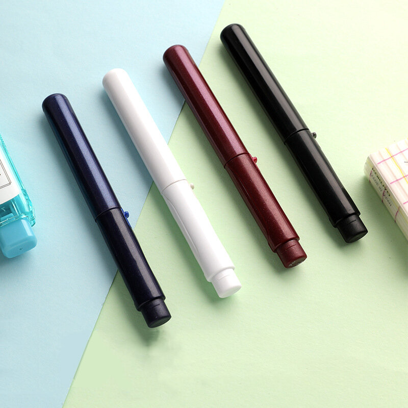 일본 KOKUYO-어린이 휴대용 안전 미니 접는 가위 펜 모양 가위, 4 가지 색상 사용 가능, 1 개