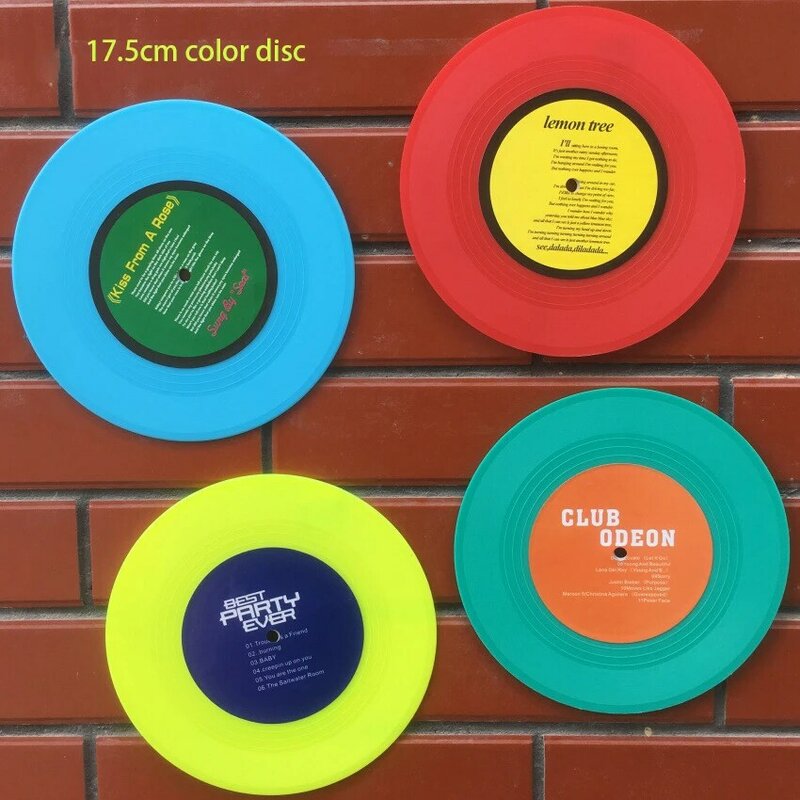 3 pz 17.5cm/25cm/30cm stile retrò decorazione di dischi in vinile nostalgico vecchio disco di registrazione fotografia puntelli Bar Cafe decorazione della parete