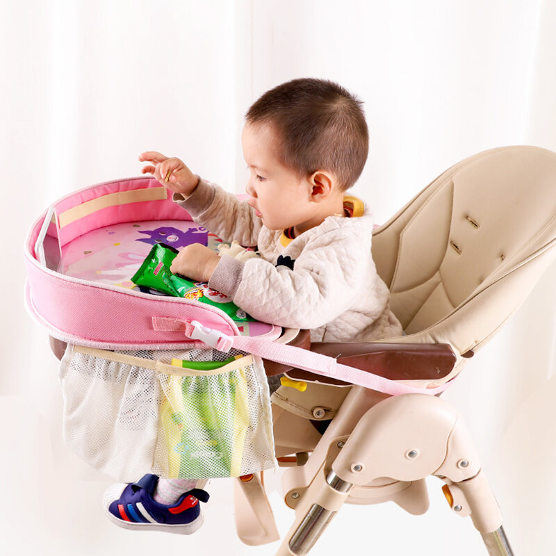 Fotelik dla dziecka taca wodoodporny stół fotelik samochodowy ulepszony Autos maluch taca podróżna przechowywanie dzieci niemowlę uchwyt Cartoon noworodka płot