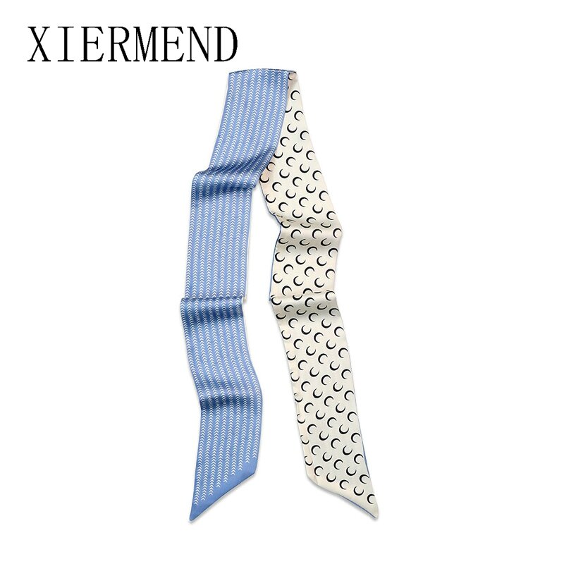 Spring summer new scarves ins small scarf, French hair band bag band narrow slender little ribbon women skinny scarf