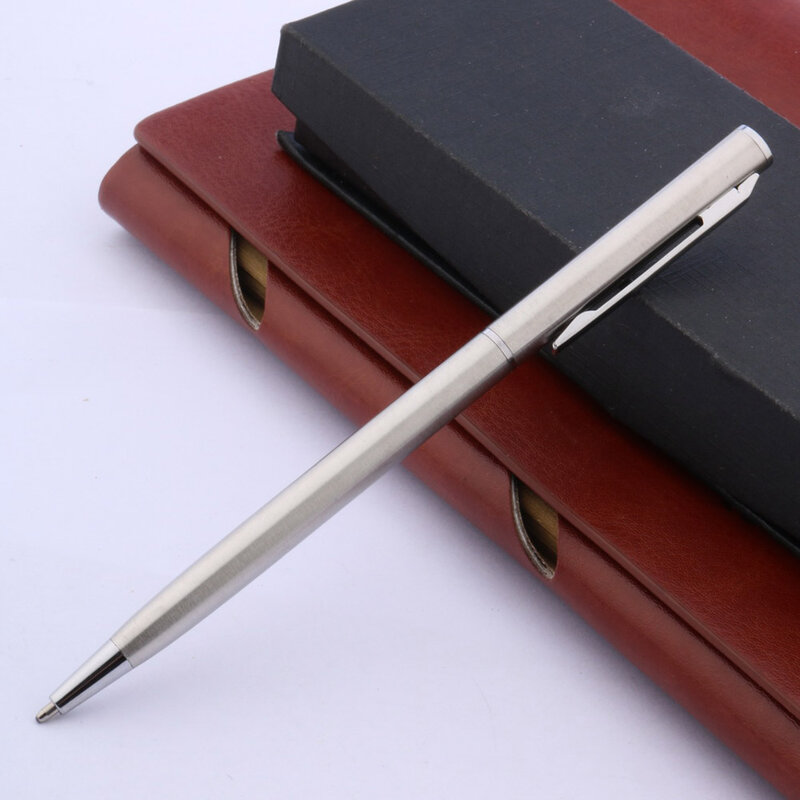 Bolígrafo clásico de metal negro mate 006 para estudiantes, bolígrafos de tinta de firma para hombres, papelería, suministros de oficina, calidad de lujo
