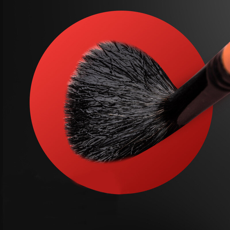 Profissional esquilo cabelo pintura escova conjunto, punho preto, escova redonda para óleo, aguarela, guache, desenho acrílico, arte suprimentos