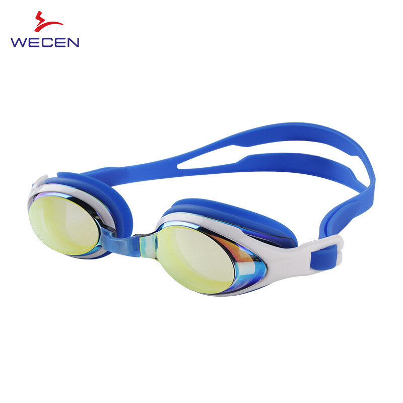 Electroplating Anti-Fog Waterproof Colorful Lens Swimming Glasses HD Customizable Adult Goggles
