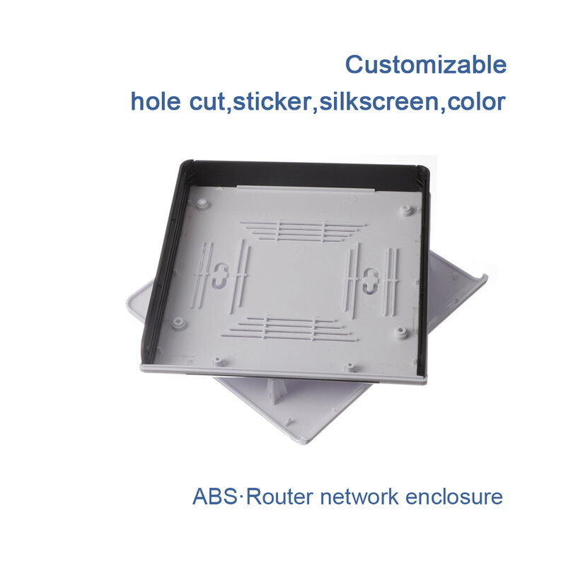 Caixa plástica para o router sem fio eletrônico, cerco do ABS, 180*180*30mm