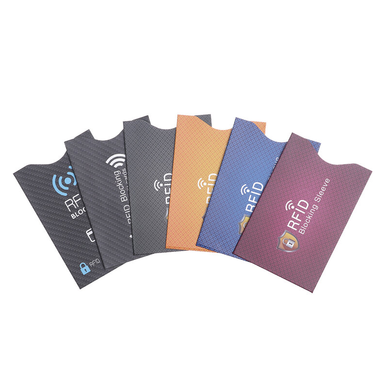 5Pcs Neue Anti Theft Für RFID Kreditkarte Protector Blockieren Karteninhaber Hülse Haut Fall Deckt Schutz Bank Karte Fall