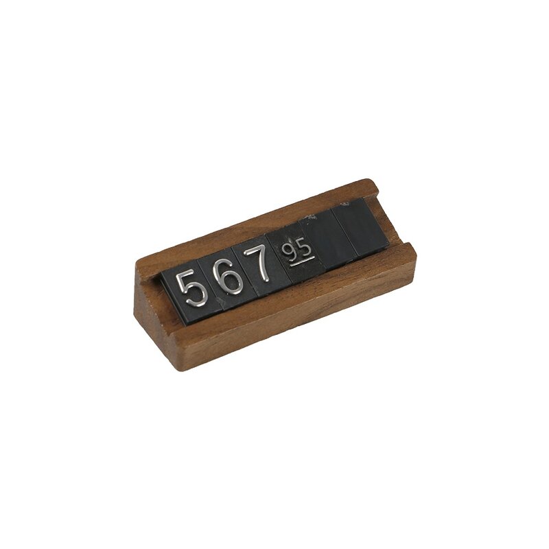 Base de madera marco básico de madera indicador ajustable combinado carta cubo precios etiqueta de precio