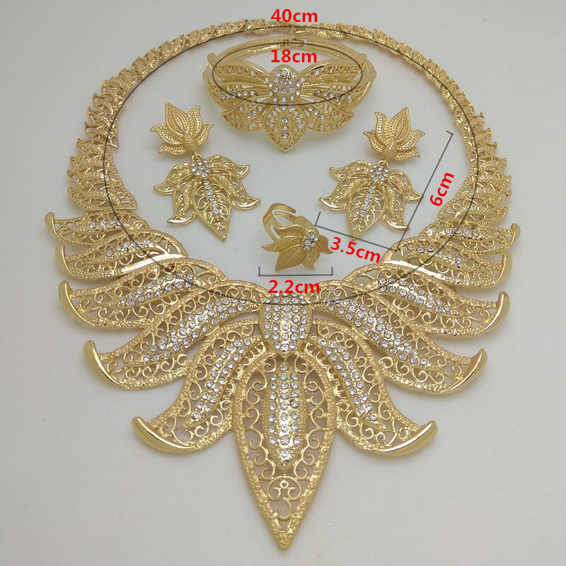 Kingdom Ma Necklace Earring Ring Bracelet Jewelry Sets India Women Gift African Bridal Wedding Gifts african beads jewelry sets
