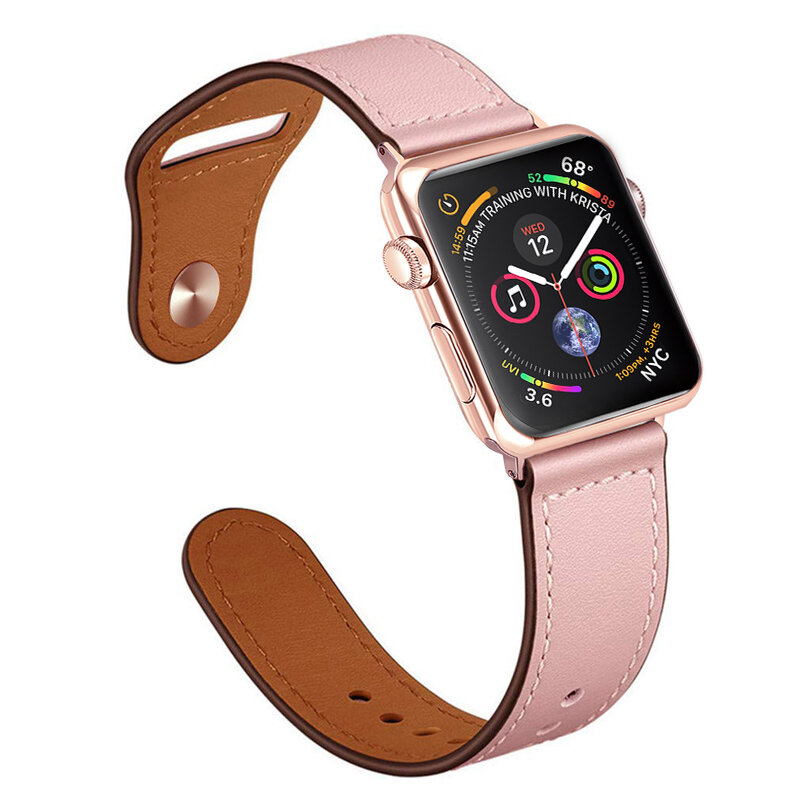 Кожаный ремешок для apple watch pulseira, ремешок для apple watch, 42 мм, 38 мм, 40 мм, 44 мм, спортивный Высококачественный Браслет correa для apple iWatch, 4 3/2