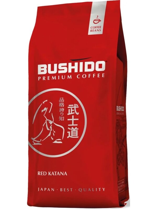 Kaffee Bushido "rot Katana", in körner, 1000 gr