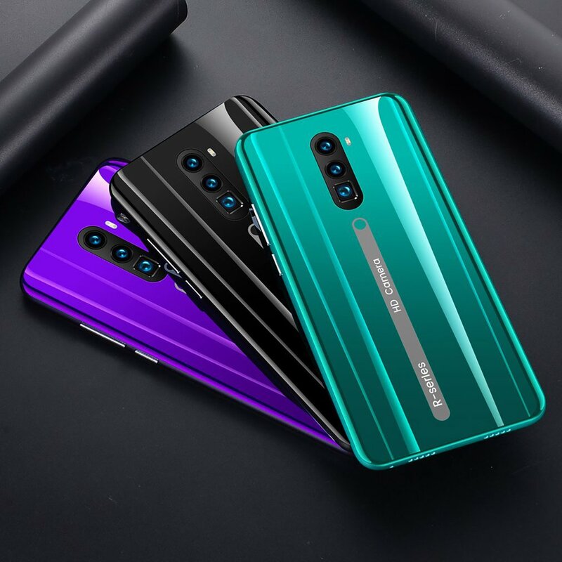 Rino3 Pro 5.8 Inch Screen Android Phone Purple Water Drop Screen Smartphone Solid Color Mobile Phone Cool Shape Fashion