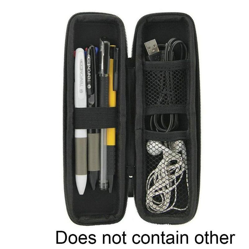 EVA Hard Shell Stylus Pen Case, suporte do lápis, caixa protetora de transporte, saco preto, recipiente de armazenamento para caneta esferográfica, 1Pc