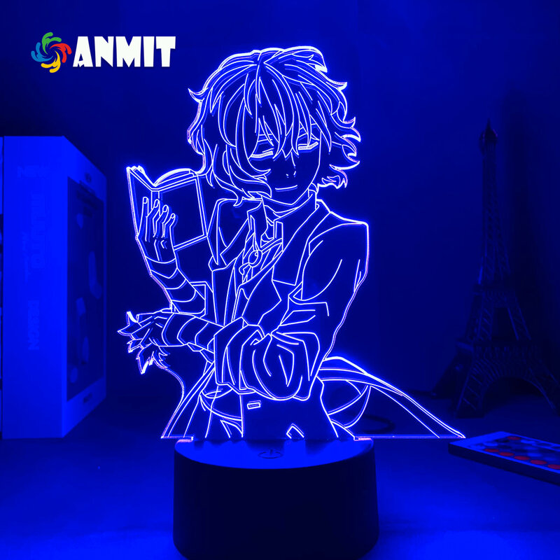 Đèn Ngủ LED Anime Avatar Bungo Đi Lạc Chó Osamu Dazai Đèn Cảm Ứng