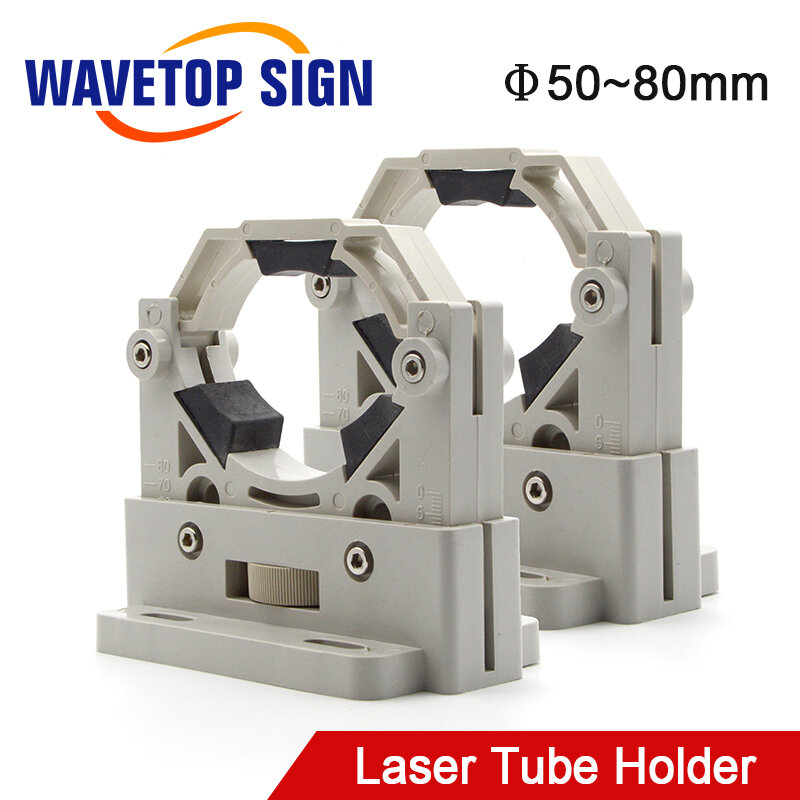 Suporte do tubo do laser de co2 wavetopsign suporte ajustar dia.50-80mm montagem suporte de plástico flexível para co2 máquina de gravação a laser