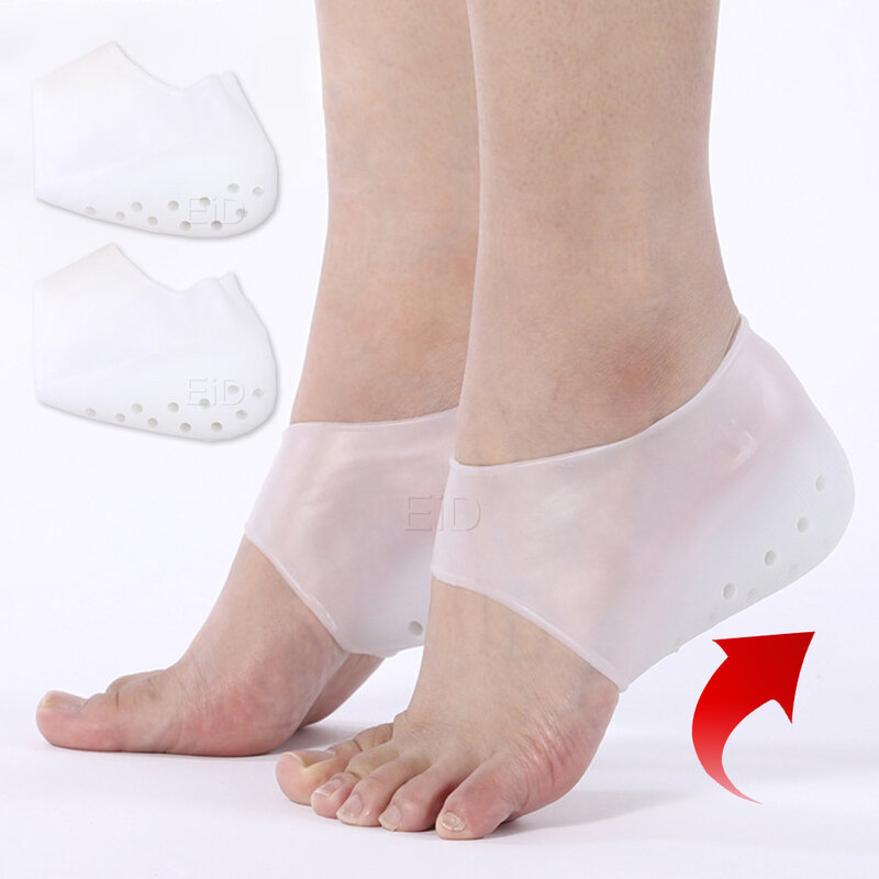 Eid 2 in1 Silikon unsichtbare Höhe erhöhen Einlegesohle Höhe heben größer weiche Socken Schuhe Pad für Männer Frauen Drops hipping 2cm 3cm 4cm