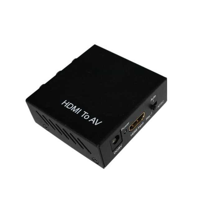 Convertidor HDMI a AV/CVBS de 1080P, compatible con HDCP compatible con NTSC y PAL
