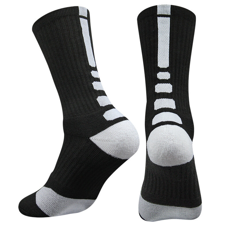 5 Pairs Professional Cycling Socks Mens Thicker Stocking Sweat-Absorbent Basketball Outdoor Sports Football Skateboard Socks