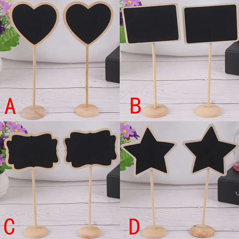 Mini Small Wooden Chalk Blackboard Wedding Kitchen Restaurant Signs Chalkboard Writing Notice Message Paint Wood Board C Style