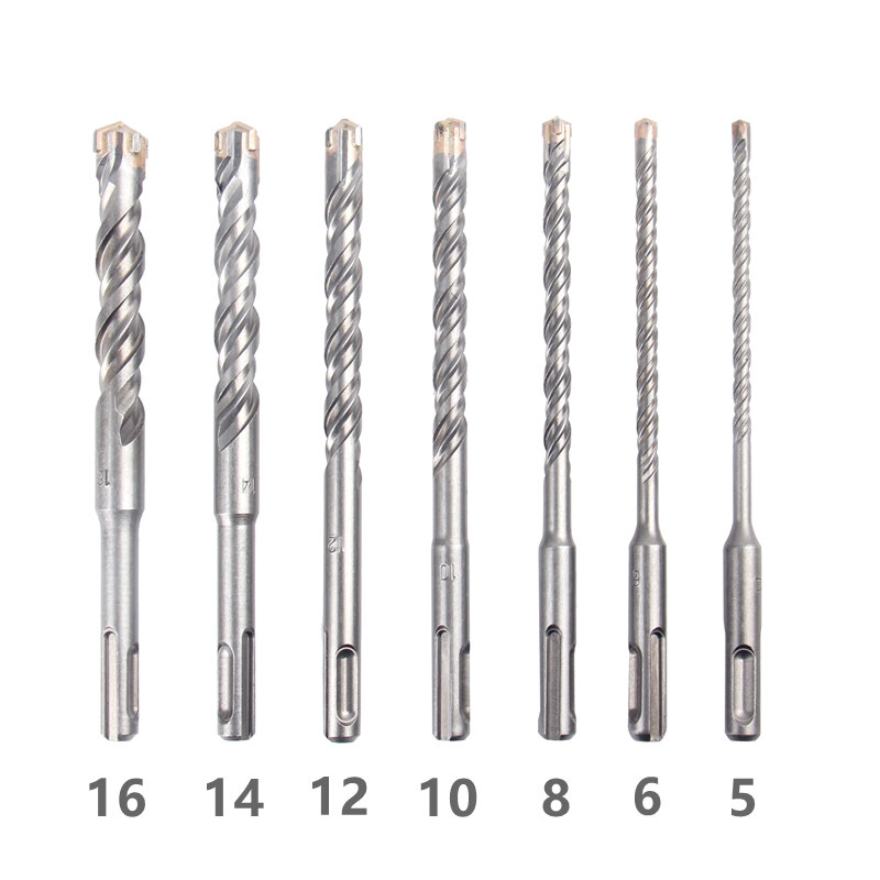 Free Shipping 1PC SDS Plus  5-16mm Electric Hammer Drill Bits 160mm Cross Type Tungsten Carbide Alloy for Masonry Concrete Stone