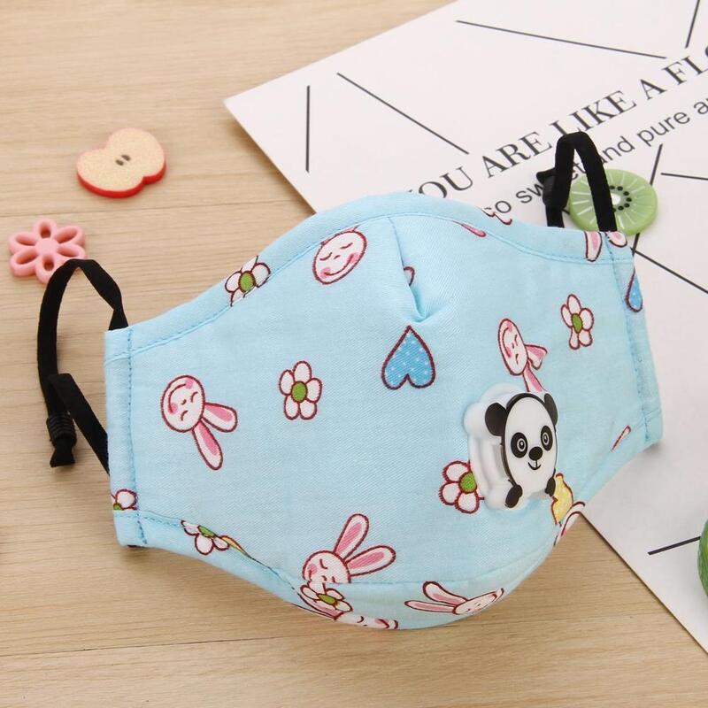 kid carton Dustproof PM2.5 Pollution Half Face Mouth Mask cotton With Breath Wide Straps Washable Reusable Respirator girls boys