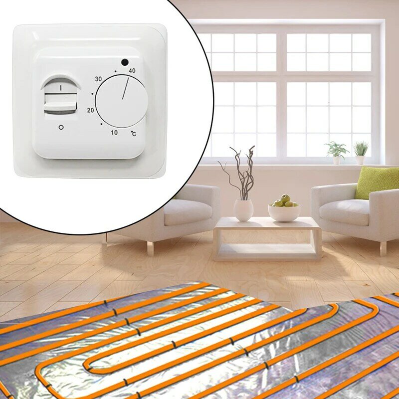 Mechanical Floor Heating Thermostat 16A AC 230V Electronic Heating Temperature Controller Retardant PCV Room Thermostat