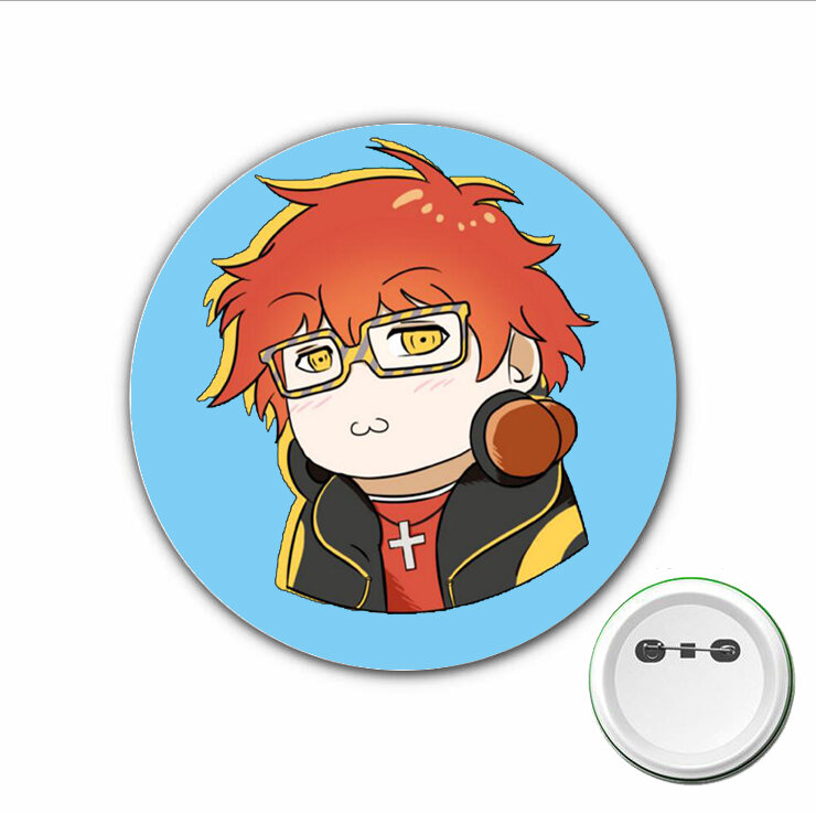 3pcs anime Mystic Messenger Cosplay lencana kartun pin bros untuk pakaian aksesoris ransel tas tombol lencana