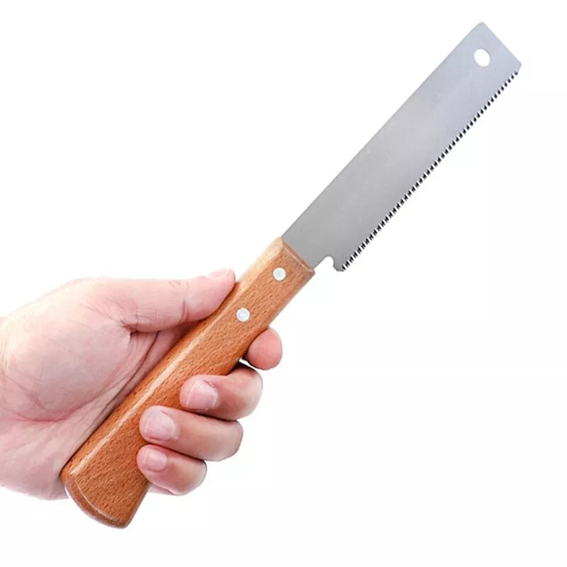 12in Small Hand Saw Beech Wooden Handle Fine Cut Saw Household Woodworking Garden Pruning Flush Cutting Trimming Tool 17Sawtooth