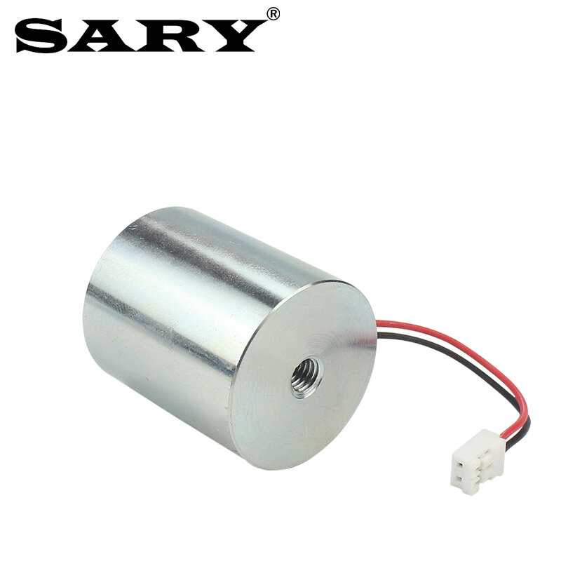 DC12V mini solenoid elektromagnet suction7KG Small round electromagnet energized and loses its magnetic force