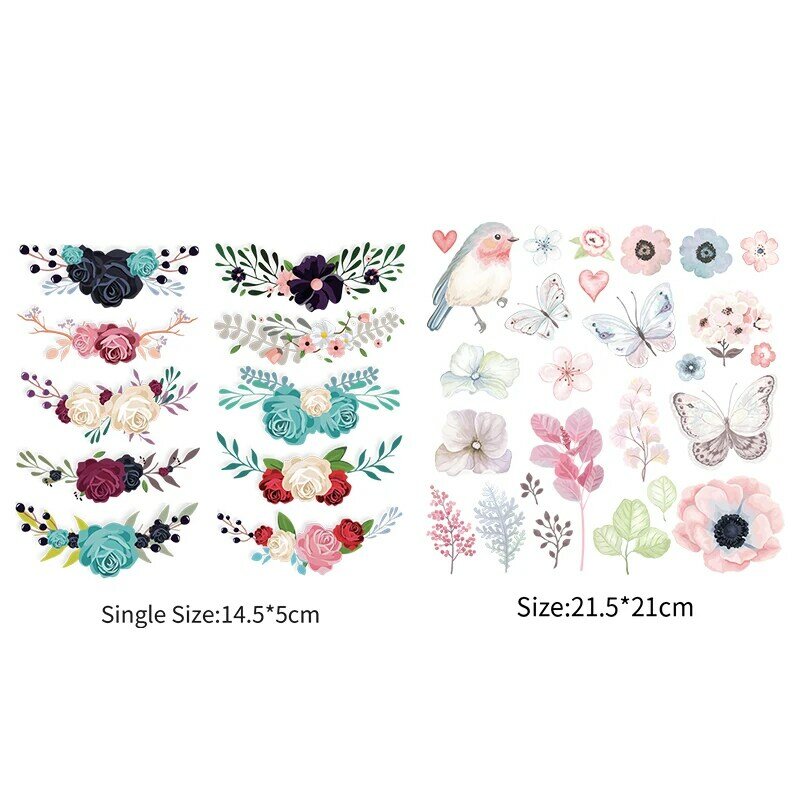 NEW Flower Thermal Transfer Patches Diy Decoration For Boys Girls Washable Patches Clothes Butterfly Patches