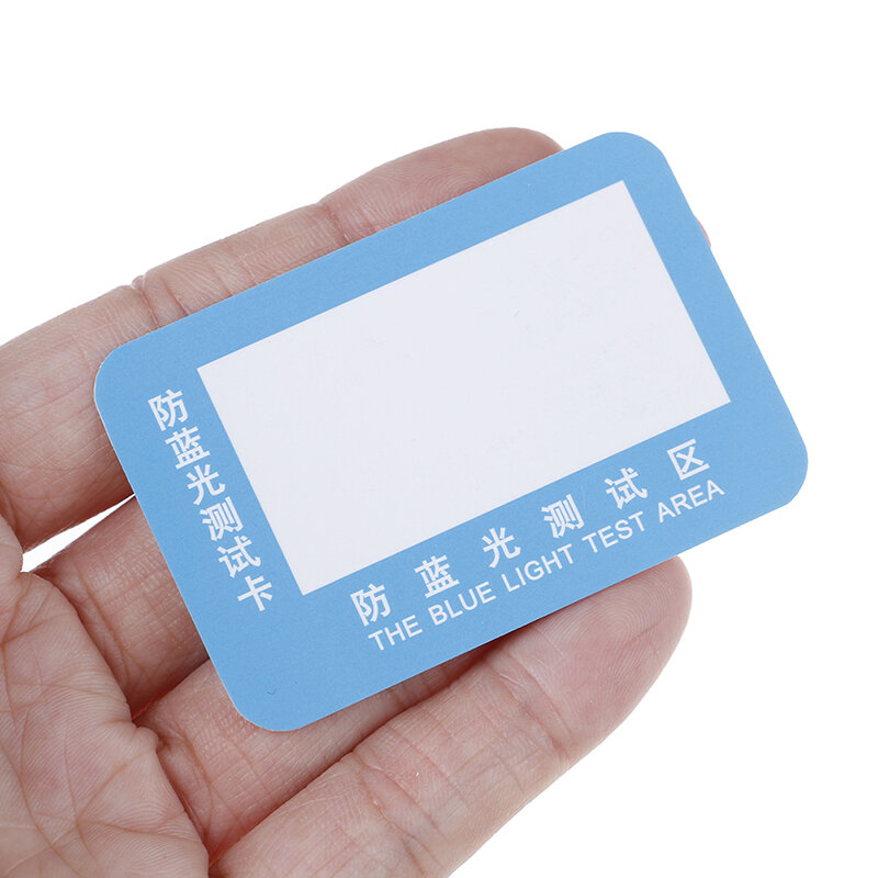 10pc pvc anti-azul luz de teste cartão de teste óculos de luz uv acessórios de teste cartão cartão gerador de cartão de detecção de luz azul e temp