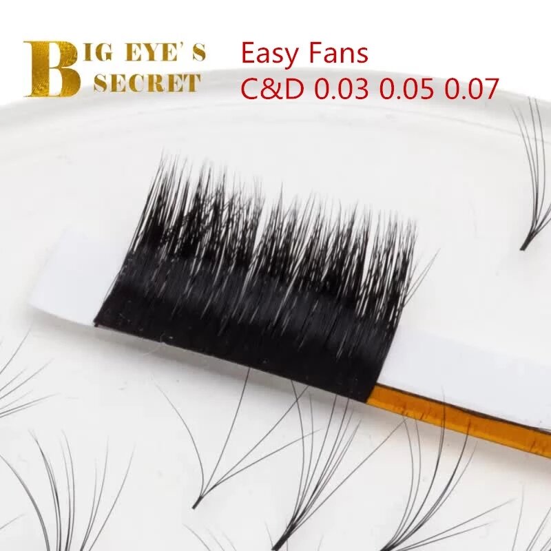 Big Eye's Secret-extensiones de pestañas de fácil ventilación, abanicos automáticos, floración rápida, extensiones de pestañas, Camelia
