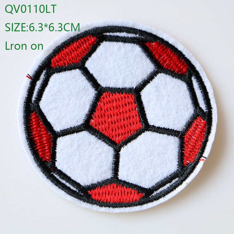 Moda redonda remendo futebol estrelas bússola ícone bordado apliques para kawaii roupas diy ferro em emblemas em uma mochila