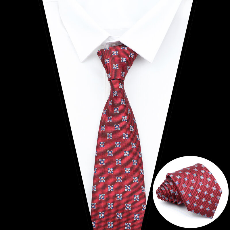 Classic Men's Stripe Tie Fashion Neckties Navy  Floral 8cm Jacquard  Accessories Daily Wear Cravat Wedding Party Gift For Man
