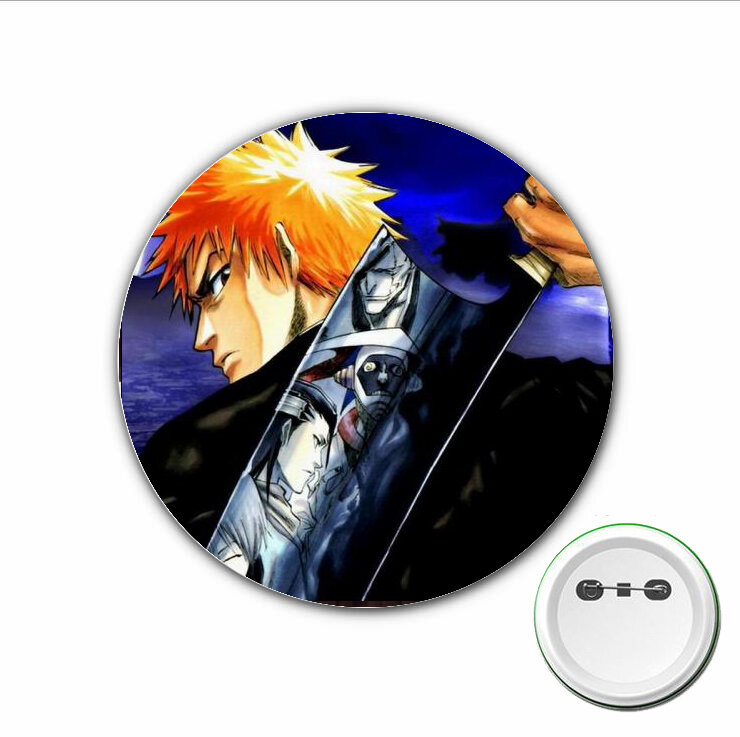 3pcs anime Bleach Cosplay Emblema Dos Desenhos Animados Pinos Broche para Roupas Acessórios Mochilas sacos Botão Emblemas