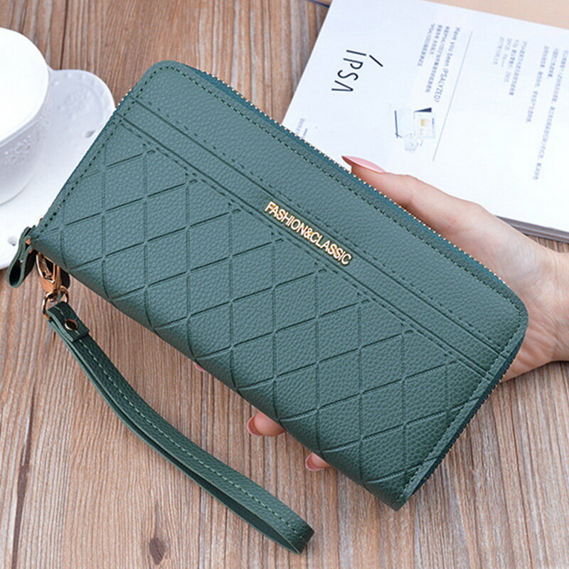 Portfele damskie Fashion Lady torebki na rękę długa portmonetka Zipper Coin torebka karty etui na dowód sprzęgła damski portfel Notecase