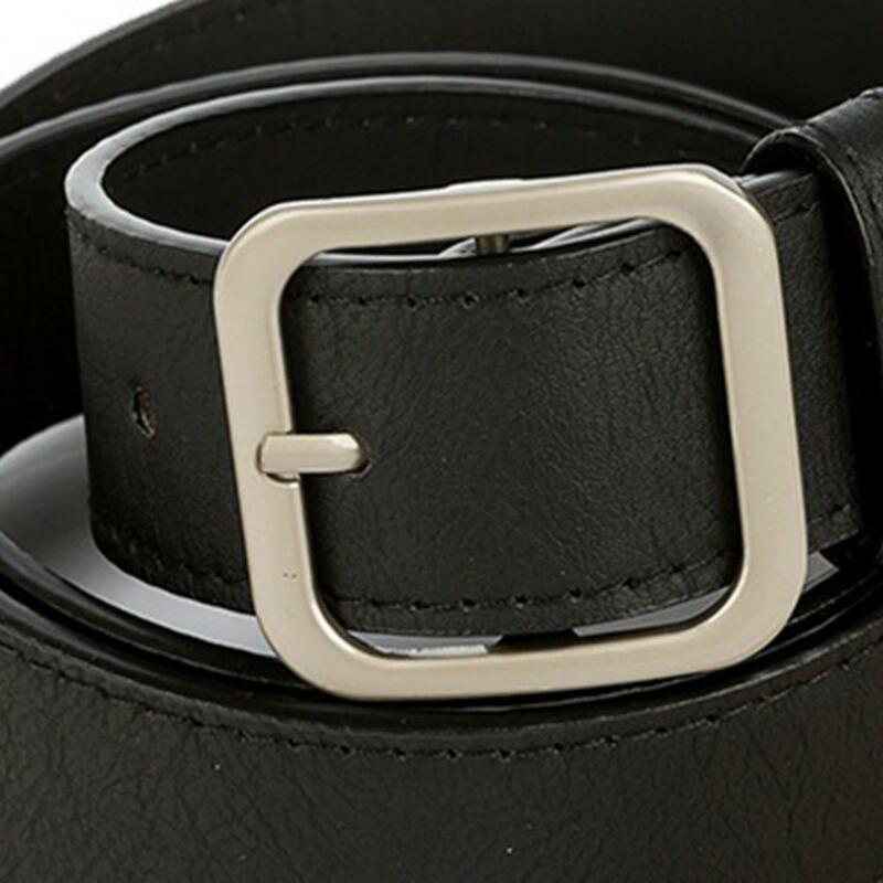 女性のための正方形の金属製バックル付きの調節可能なベルト,カジュアルな保持ストラップ付きのトレンディなベルト,2021