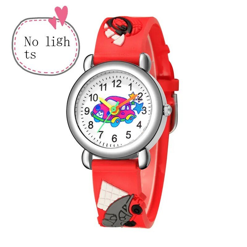 2020 Hot Selling Children watch boy cartoon cars Clock Silicone light students lovely cool child gift men kids