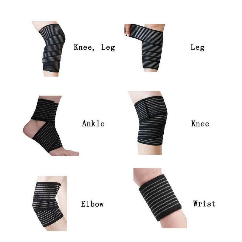 1 pz 40 ~ 180cm alta elasticità compressione fasciatura sport kinesiologia nastro per caviglia polso ginocchio polpaccio coscia avvolge supporto protettore