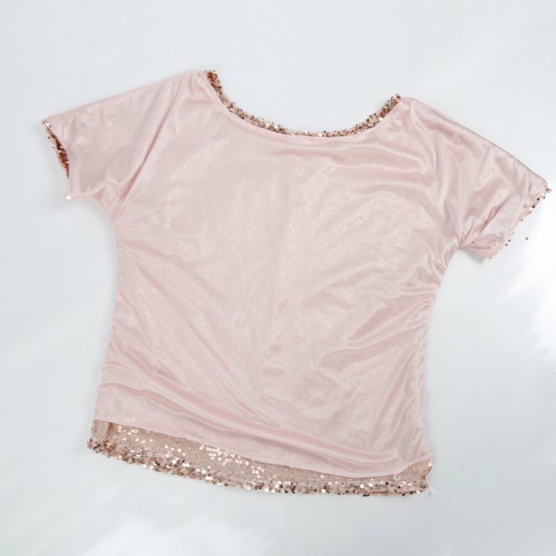 2020 Women Lady Sequin Stitching Blouse Fashion Bling 3/4 Sleeve Shirt Tops Summer Shirt Women