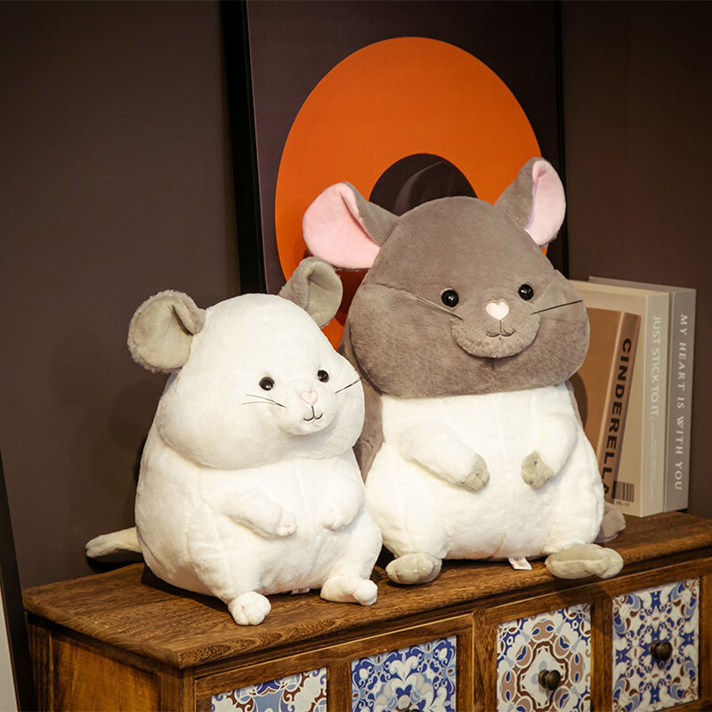 Peluche de Chinchilla 35/45CM, 1 pièce, jouets de Simulation, mignonne souris de tamia, vraie vie, oreiller Totoro, poupées douces rembourrées pour enfants, cadeau