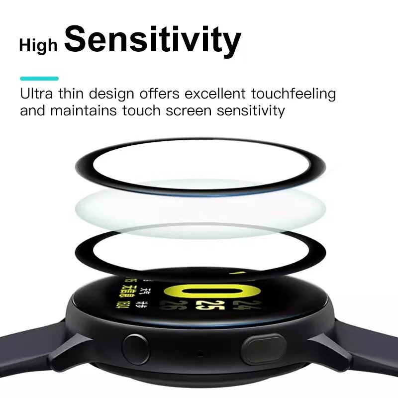 1/2/3 sztuk 20D zakrzywiona krawędź szkło hartowane dla Samsung galaxy Watch aktywny 2 40mm 44mm ochronny szkło hartowane