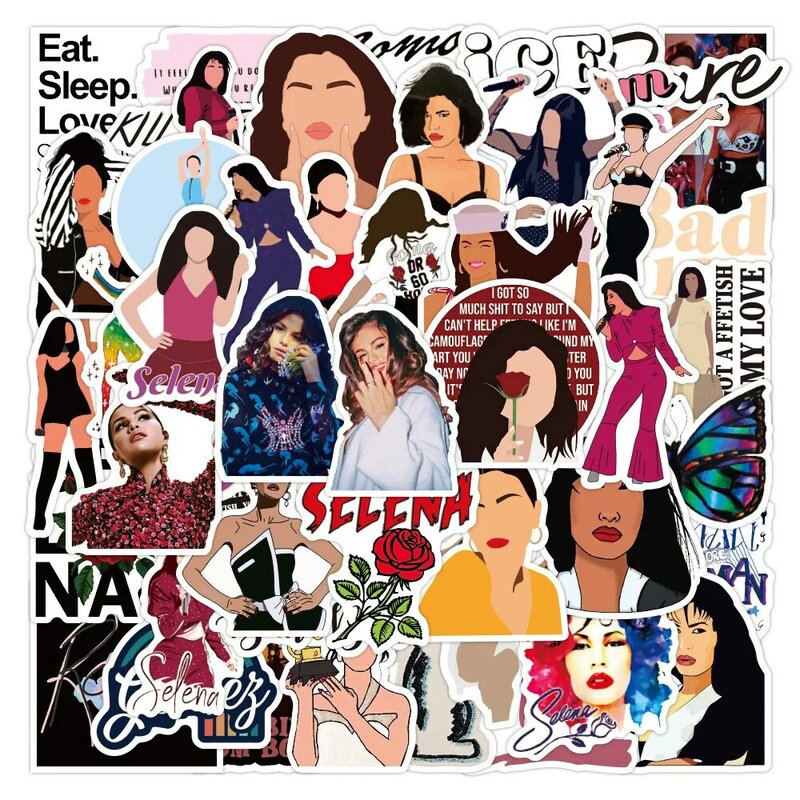 Autocollants Selena Gomez Singer, 10/30/50 pièces, stickers waterproof, cool, pour bagages de voyage, téléphone, skateboard, moto, jouet classique