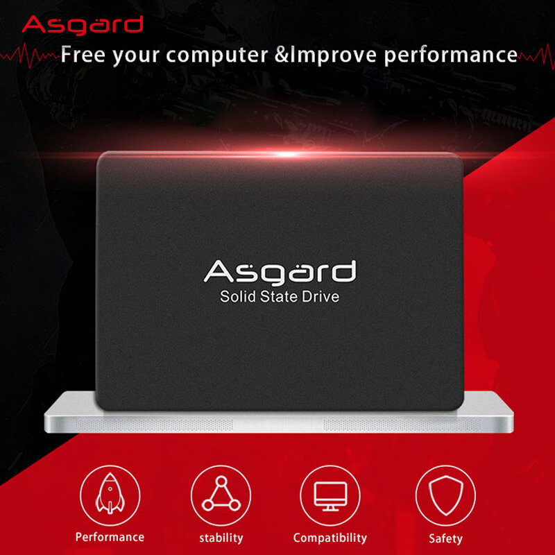 Asgard-disco duro de estado sólido SATA3 para ordenador portátil y de escritorio, SSD serie AS, 256GB, 512GB, 1T, 2T, SSD 2,5
