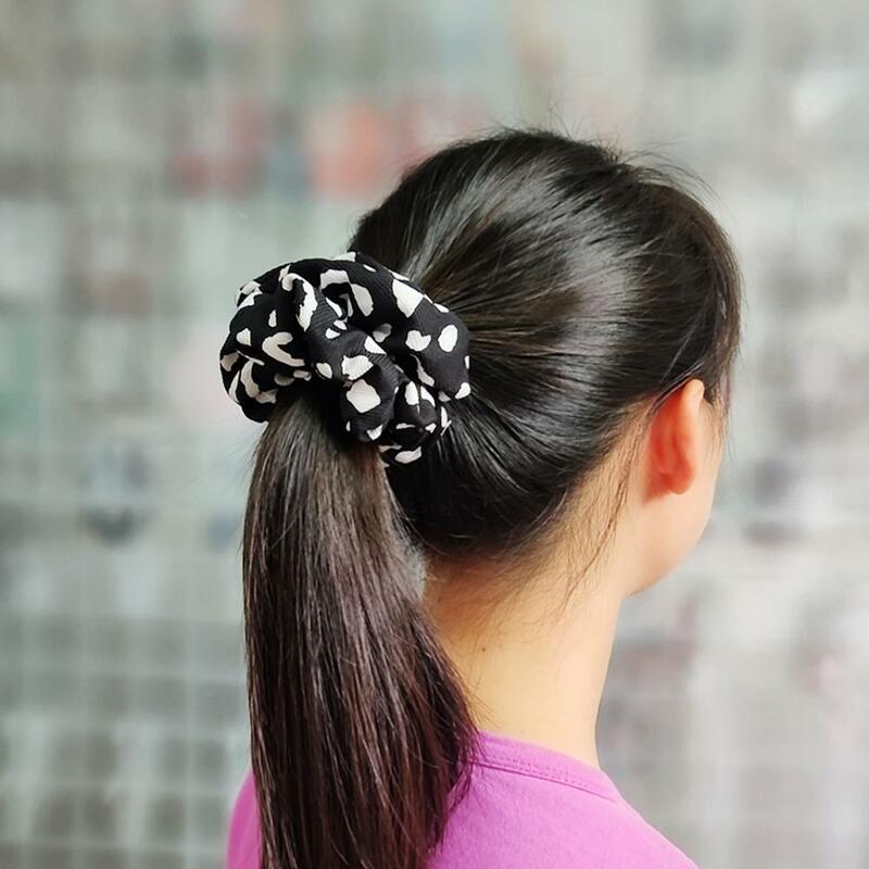 Rolsysteem Meisje 1Pc Luipaard Print Elastische Haarbanden Gestreepte Haar Scrunchies Paardenstaart Houder Voor Vrouwen Haaraccessoires