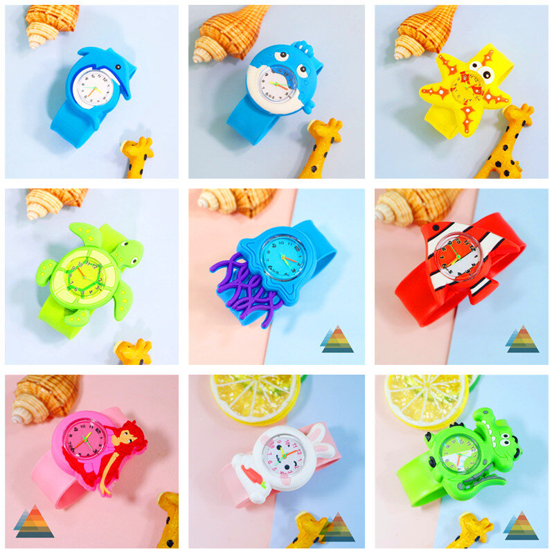 Relojes de pulsera para niños con dibujos animados en 3D, relojes de cuarzo para niñas, regalos para niños, 49 estilos de juguetes, reloj para bebés