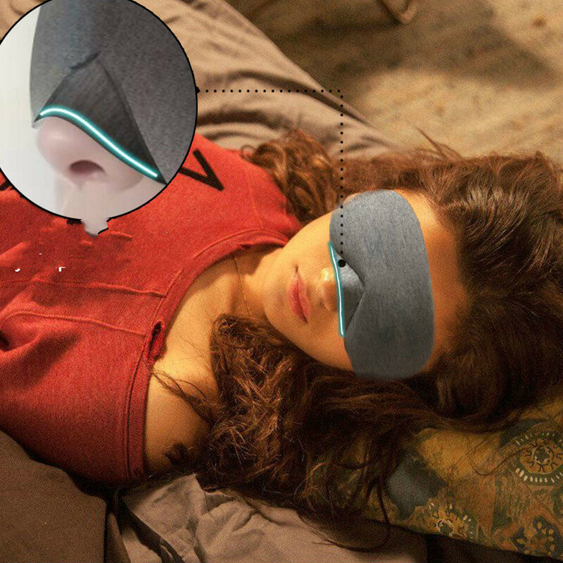 Blocking Light Sleeping Eye Mask Breathable Padded Travel Shade Cover Rest Relax Sleeping Blindfold Eye Cover Sleep Mask Eyepatc